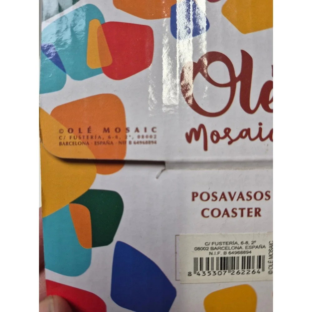 Ole Mosaic Barcelona Ceramic Coaster Sagrada Familia Gaudi Souvenir Spain New